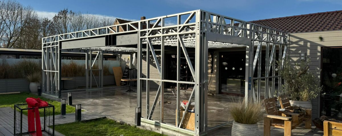 Extension Restaurant en cours ossature