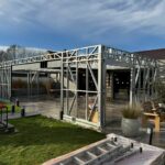 Extension Restaurant en cours ossature